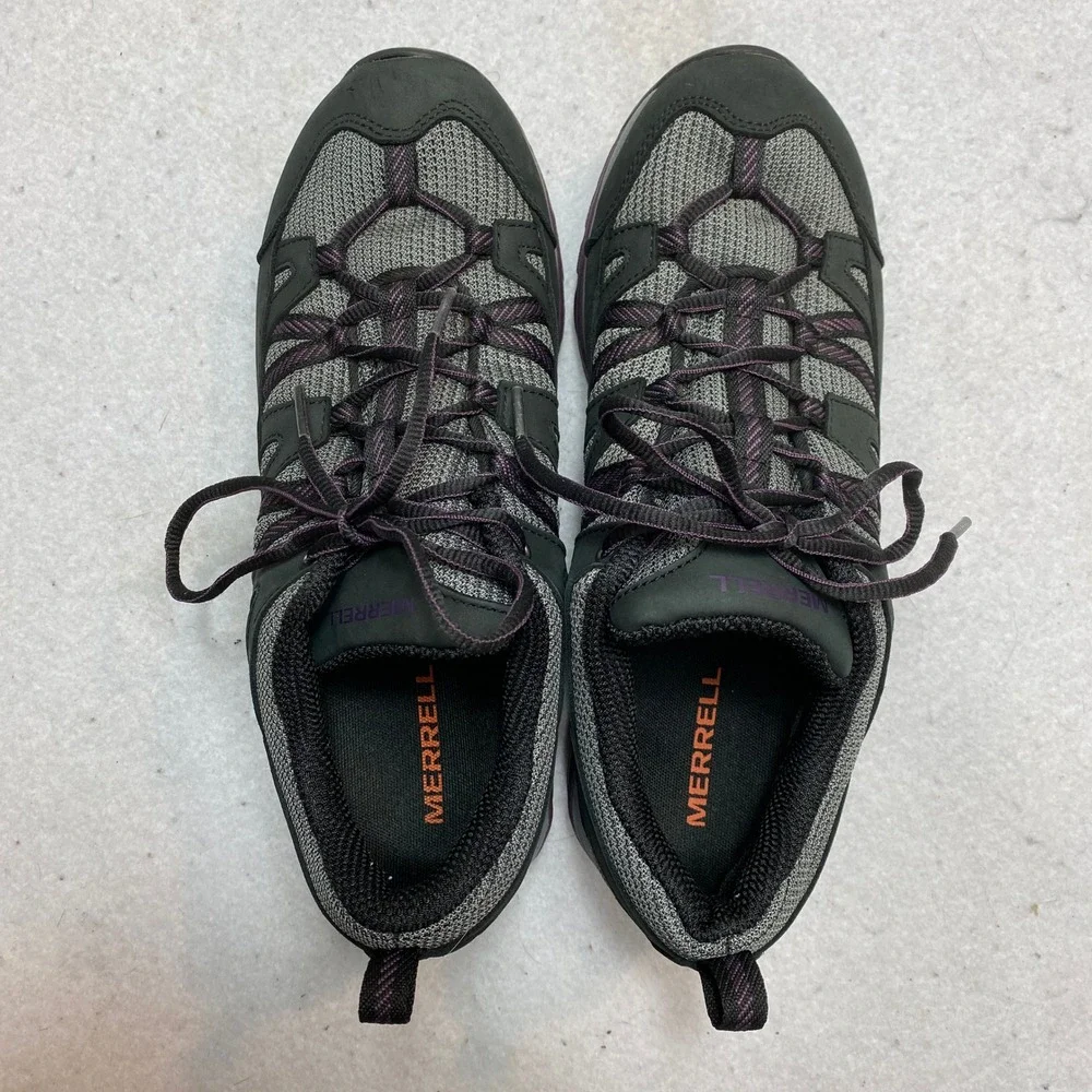 Merrell Siren Edge 3 Waterproof Hiking Shoes Womens 9.5 Black Purple J035326